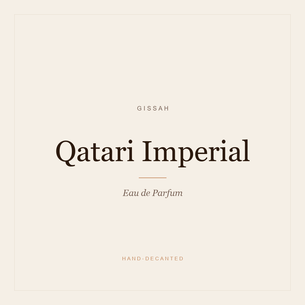Gissah Qatari Imperial EDP Decant — Travel Size Perfume Sample