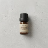 Woods fragrance oil in a 10ml amber glass bottle, warm woody perfume oil for making your own perfume, SCENT + ART