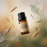 Woods fragrance oil in a 10ml amber glass bottle, warm woody perfume oil for making your own perfume, SCENT + ART