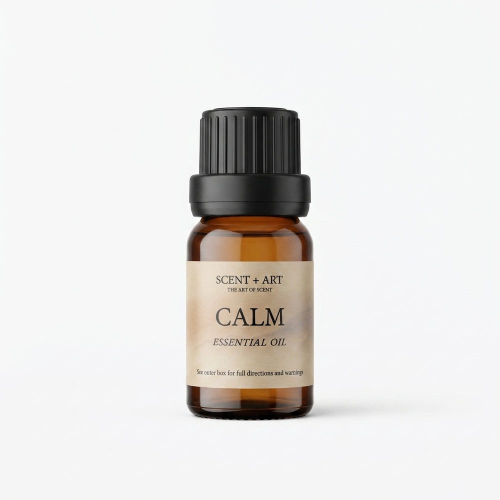 Calm fragrance oil in a 10ml amber glass bottle, soft floral perfume oil for making your own perfume, SCENT + ART